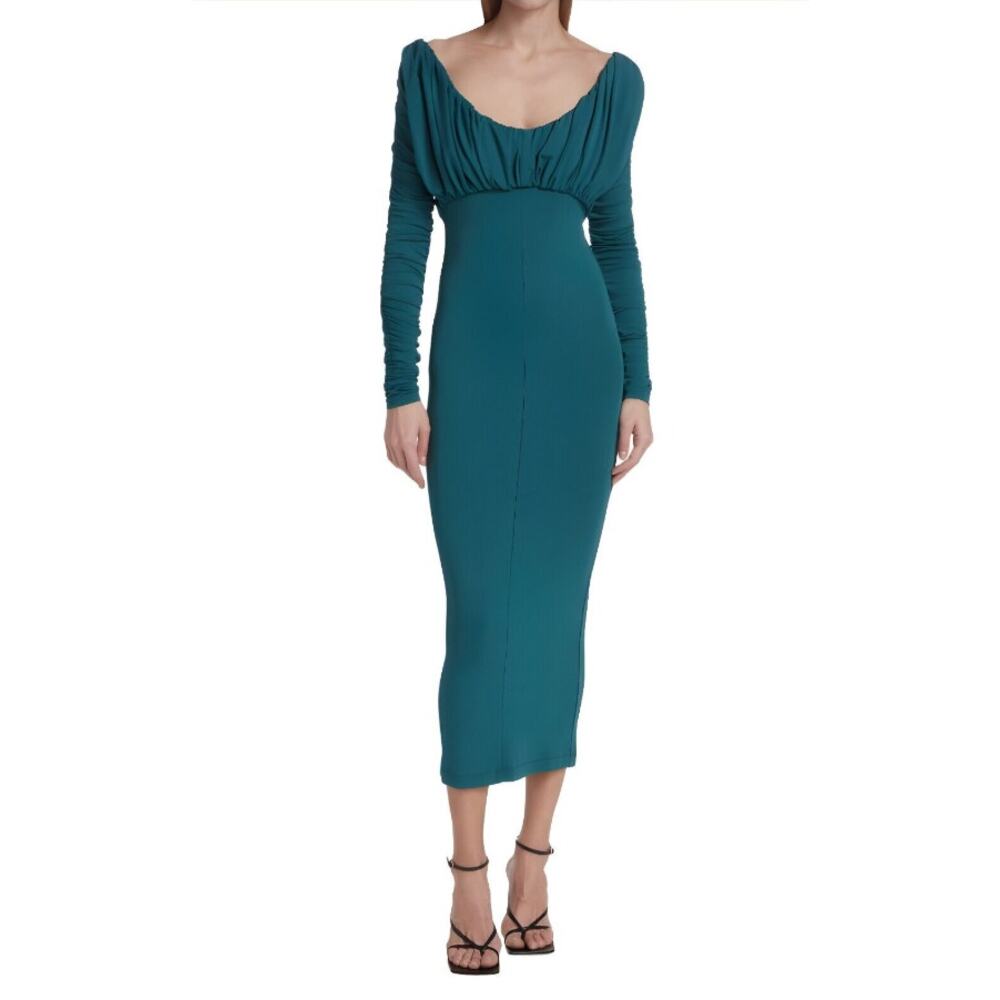 TOVE Riley Ruched Jersey Midi Dress